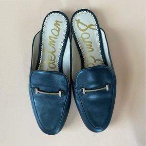 Sam Edelman black leather slides